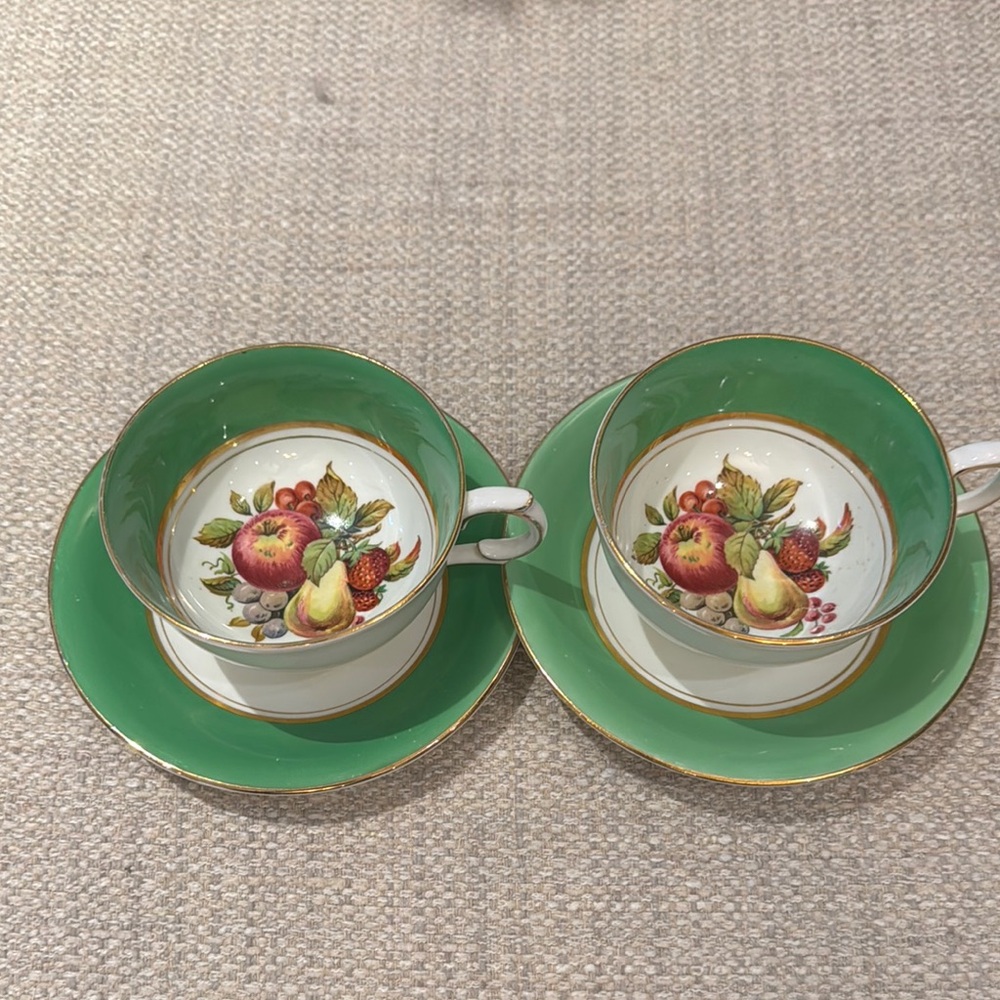 Clarence, China bone China, maiden, England, teacup and saucer, sets, numbered